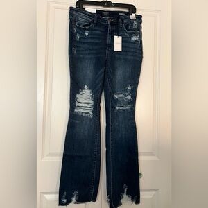 NWT distressed Judy Blue slim midrise bootcut jeans 15/32